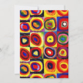 Kandinsky Moderne Vierkantjes Cirkels Kleurrijk Kaart (Voorkant)