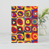 Kandinsky Moderne Vierkantjes Cirkels Kleurrijk Kaart (Staand voorkant)