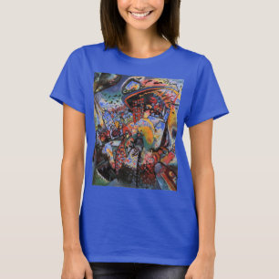 Kandinsky Moskou Cityscape Abstract schilderend bl T-shirt