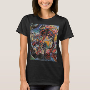 Kandinsky Moskou I Cityscape Abstract Black T-shirt