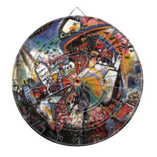 Kandinsky Moskou I Cityscape Abstract schilderen Dartbord