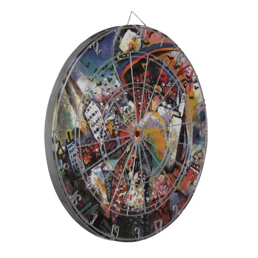 Kandinsky Moskou I Cityscape Abstract schilderen Dartbord (Voorkant Links)
