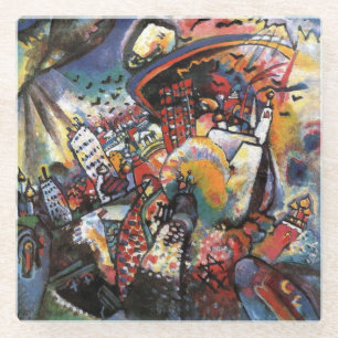Kandinsky Moskou I Cityscape Abstract schilderen Glazen Onderzetter