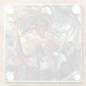 Kandinsky Moskou I Cityscape Abstract schilderen Glazen Onderzetter (Achterkant)