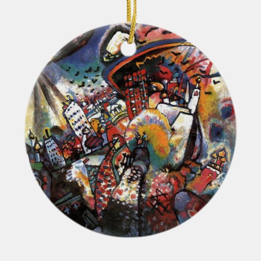 Kandinsky Moskou I Cityscape Abstract schilderen Keramisch Ornament (Voorkant)