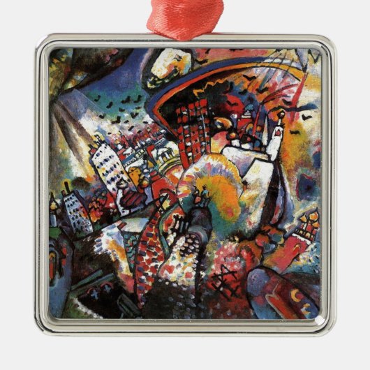 Kandinsky Moskou I Cityscape Abstract schilderen Metalen Ornament (Voorkant)