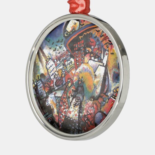 Kandinsky Moskou I Cityscape Abstract schilderen Metalen Ornament (Links)
