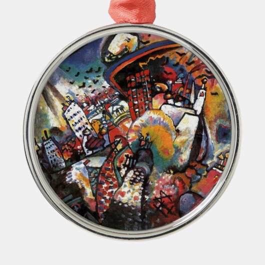 Kandinsky Moskou I Cityscape Abstract schilderen Metalen Ornament (Voorkant)