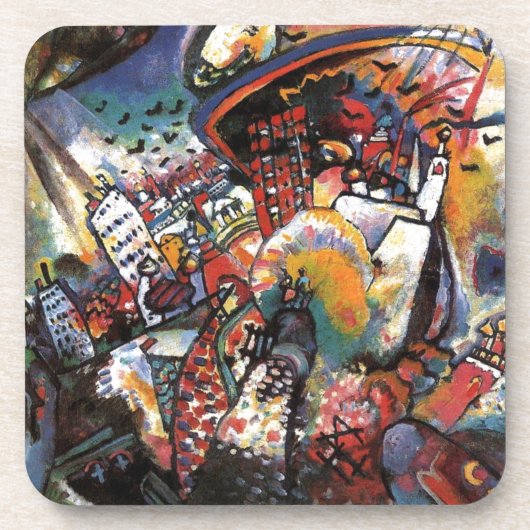 Kandinsky Moskou I Cityscape Abstract schilderen Onderzetter (Voorkant)