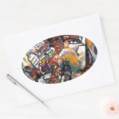 Kandinsky Moskou I Cityscape Abstract schilderen Ovale Sticker (Envelop)