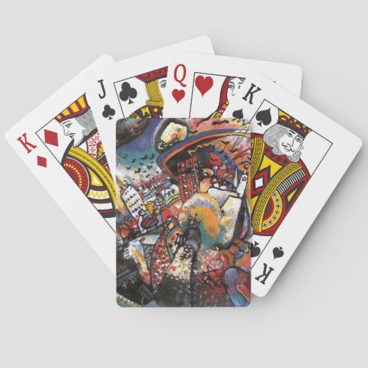 Kandinsky Moskou I Cityscape Abstract schilderen Pokerkaarten (Achterkant)