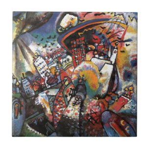 Kandinsky Moskou I Cityscape Abstract schilderen Tegeltje