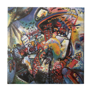 Kandinsky Moskou I Cityscape Abstract schilderen Tegeltje