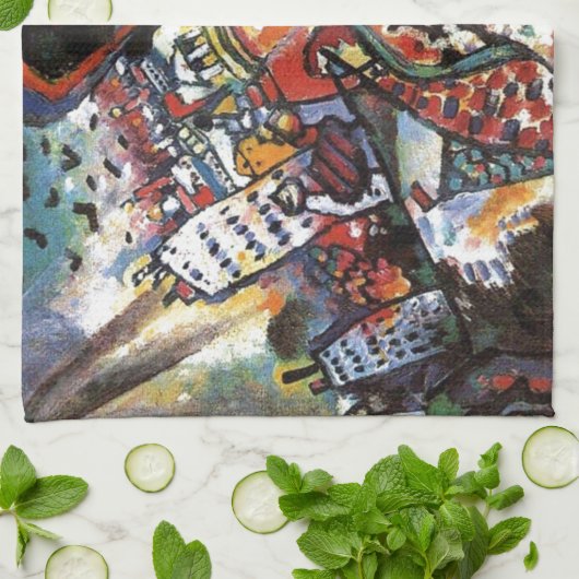 Kandinsky Moskou I Cityscape Abstract schilderen Theedoek (Gevouwen)