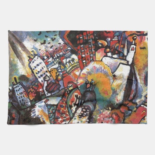 Kandinsky Moskou I Cityscape Abstract schilderen Theedoek (Horizontaal)