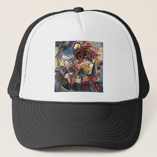Kandinsky Moskou I Cityscape Abstract schilderen Trucker Pet (Voorkant)