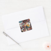 Kandinsky Moskou I Cityscape Abstract schilderen Vierkante Sticker (Envelop)