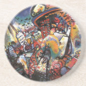Kandinsky Moskou I Cityscape Abstract schilderen Zandsteen Onderzetter (Voorkant)