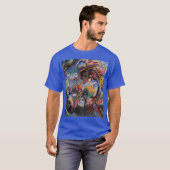 Kandinsky Moskou I Cityscape Abstracte Deep Royal T-shirt (Voorkant volledig)