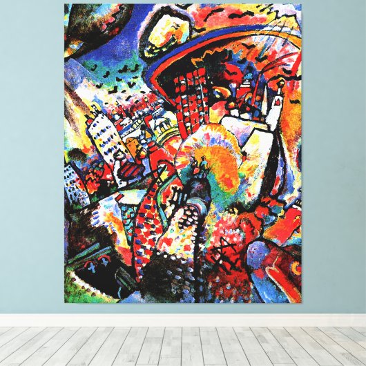 Kandinsky - Moskou I, kleurrijk cityscape Canvas Afdruk (Insitu (Houten vloer))