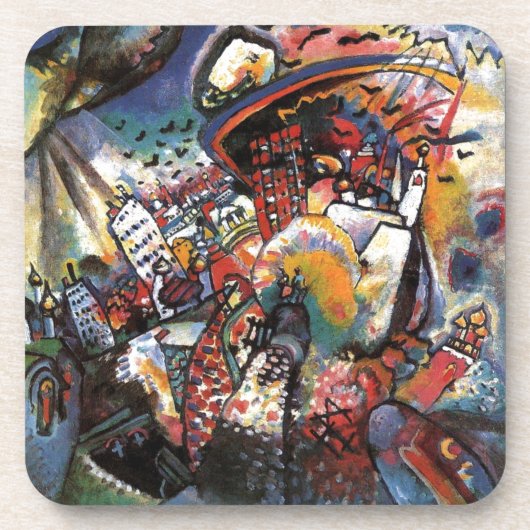 Kandinsky Moskou I Stadsgezicht Abstracte Kunst Bier Onderzetter (Voorkant)