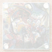 Kandinsky Moskou I Stadsgezicht Abstracte Kunst Glazen Onderzetter (Achterkant)