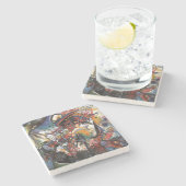 Kandinsky Moskou I Stadsgezicht Abstracte Kunst Stenen Onderzetter (Zijkant)