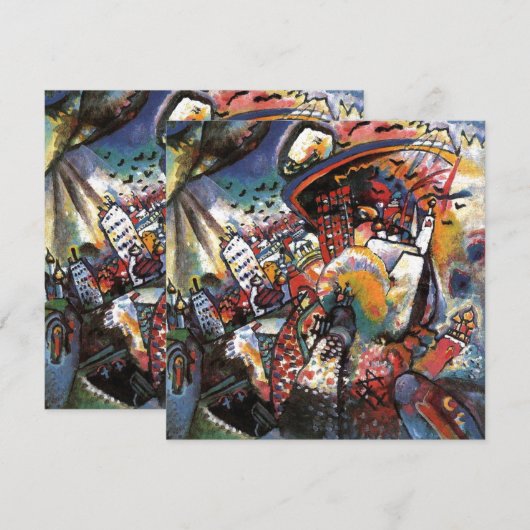 Kandinsky Moskou I Stadsgezicht Abstracte Zwarte K (Voorkant / Achterkant)