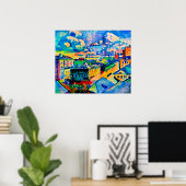 Kandinsky - Moskou, Zubovskaya Square, Study Poster (Thuiskantoor)