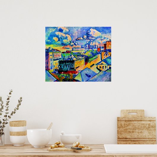 Kandinsky - Moskou, Zubovskaya Square, Study Poster (Keuken)