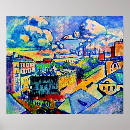 Kandinsky - Moskou, Zubovskaya Square, Study Poster (Voorkant)