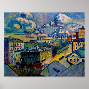 Kandinsky - Moskou, Zubovskaya Square, Study Poster