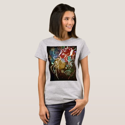 Kandinsky Movement I Abstract schilderen T-shirt (Voorkant volledig)