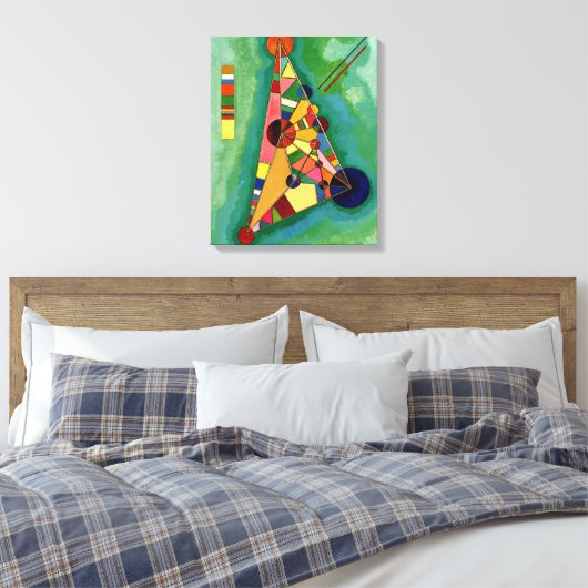 Kandinsky - Multicolored driehoek Canvas Afdruk (Insitu (Slaapkamer))