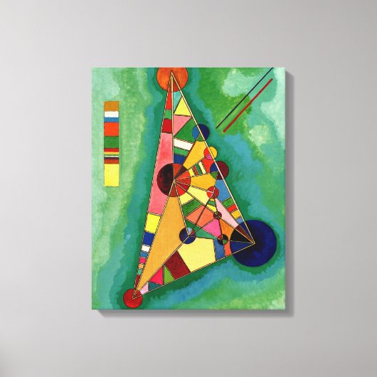 Kandinsky - Multicolored driehoek Canvas Afdruk (Voorkant)