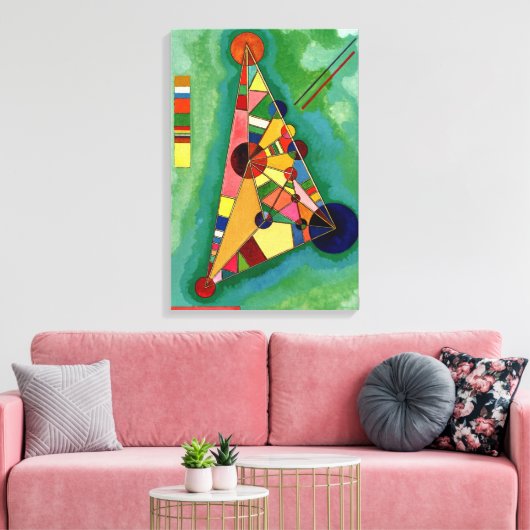 Kandinsky - Multicolored driehoek Canvas Afdruk (Insitu (Woonkamer))