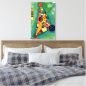Kandinsky - Multicolored driehoek Canvas Afdruk (Insitu (Slaapkamer))