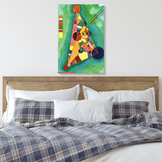 Kandinsky - Multicolored driehoek Canvas Afdruk (Insitu (Slaapkamer))