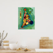 Kandinsky - Multicolored driehoek Poster (Keuken)