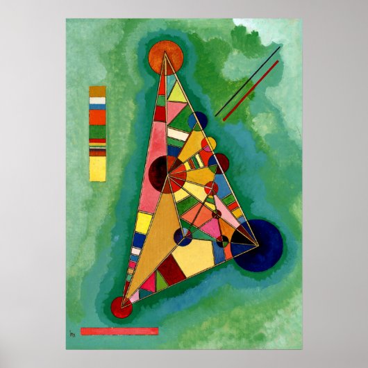 Kandinsky - Multicolored driehoek Poster (Voorkant)