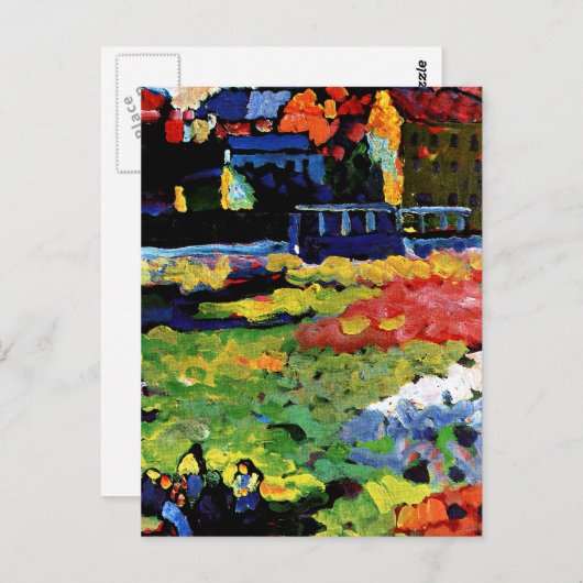 Kandinsky - München-Schwabing met de kerk Briefkaart (Voorkant / Achterkant)