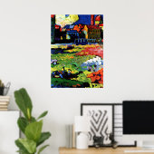 Kandinsky - München-Schwabing met de kerk Poster (Thuiskantoor)