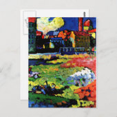 Kandinsky - München-Schwabing met de kerk van St Briefkaart (Voorkant / Achterkant)