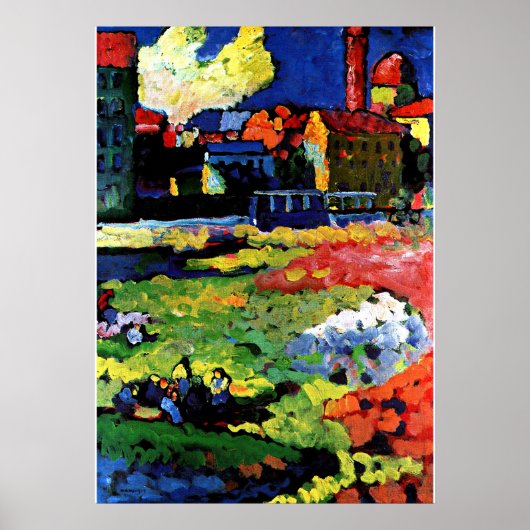 Kandinsky - München-Schwabing met de kerk van St Poster (Voorkant)