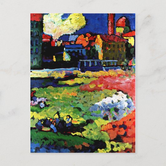 Kandinsky - München-Schwabing met de St.-kerk Briefkaart (Voorkant)