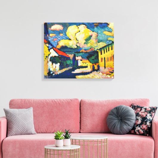 Kandinsky - Murnau, Dorfstrasse Canvas Afdruk (Insitu (Woonkamer))