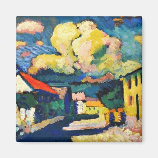Kandinsky - Murnau, Dorfstrasse Magneet (Voorkant)