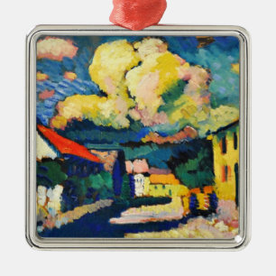 Kandinsky - Murnau, dorpsstraat Metalen Ornament
