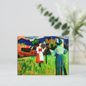 Kandinsky - Murnau, Gabrielle Munter Painting Briefkaart (Staand voorkant)