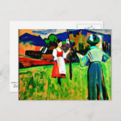 Kandinsky - Murnau, Gabrielle Munter Painting Briefkaart (Voorkant / Achterkant)